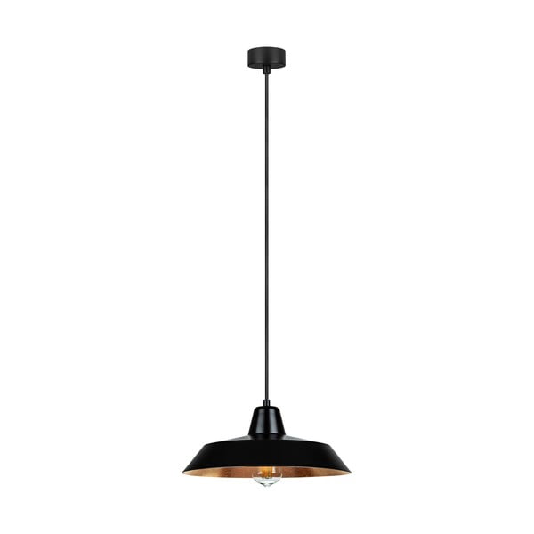 Cinco fekete függőlámpa rézszínű lámpabelsővel, ⌀ 35 cm - Sotto Luce