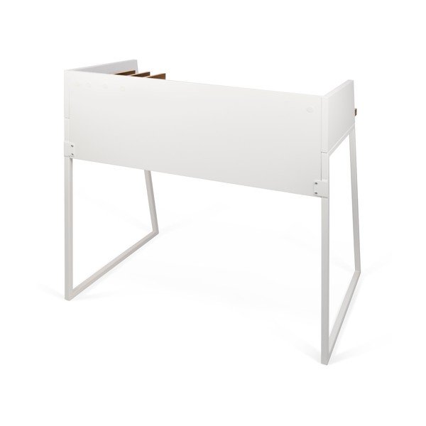 Volga fehér íróasztal, diófa mintás részletekkel - TemaHome-image-2