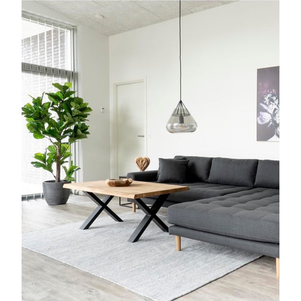 Toulon dohányzóasztal tömör tölgyfa asztallappal, 120 x 70 cm - House Nordic-image-1