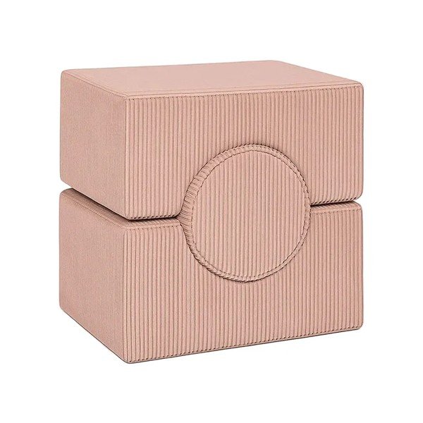 Rózsaszín kordbársony habszivacs játszótér 3 db-os magasság 30 cm 83x45 cm – Meowbaby