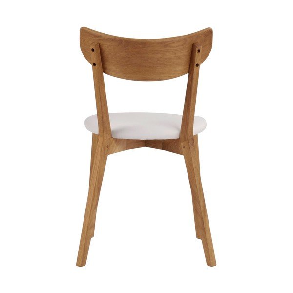 Ami barna tölgyfa étkezőszék fehér ülőlappal - Rowico-image-1