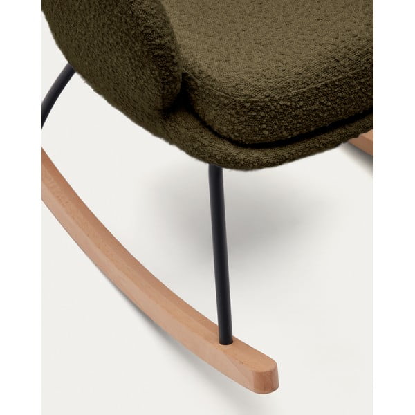 Zöld buklé hintafotel Maustin – Kave Home-image-1