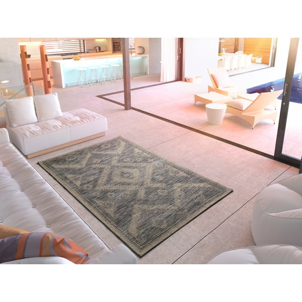 Devi Ethnic szürke kültéri szőnyeg, 120 x 170 cm - Universal-image-1