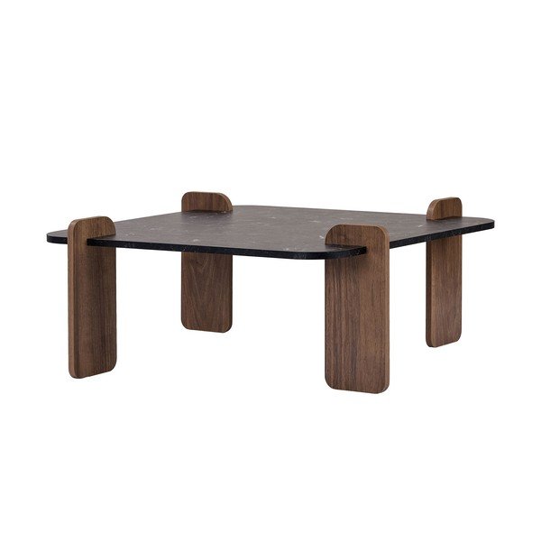 Fekete dohányzóasztal 90x90 cm Marais – Nordure