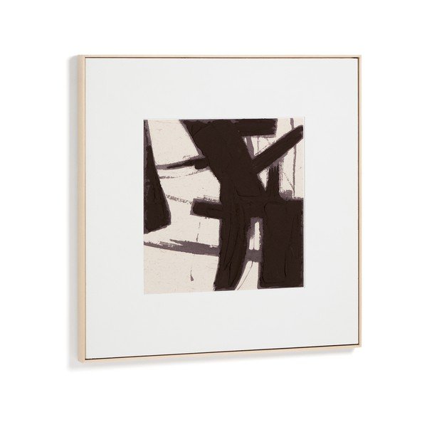 Kézzel festett keretezett-vászon kép 100x100 cm Arilan – Kave Home-image-3