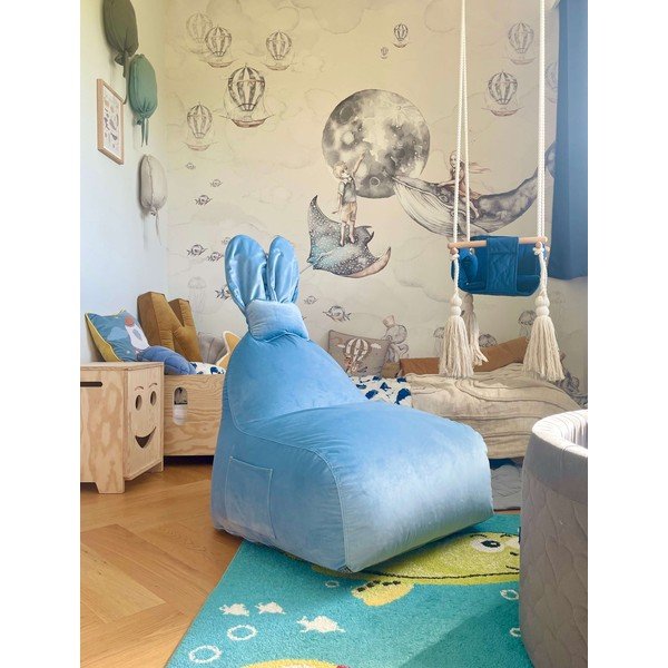 Kék gyerek babzsák Funny Bunny – The Brooklyn Kids-image-1