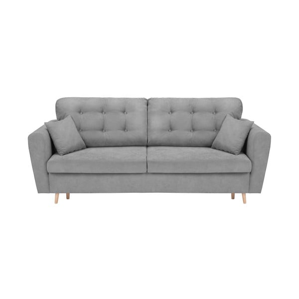 Grenoble szürke háromszemélyes kinyitható kanapé, tárolóhellyel - Cosmopolitan Design
