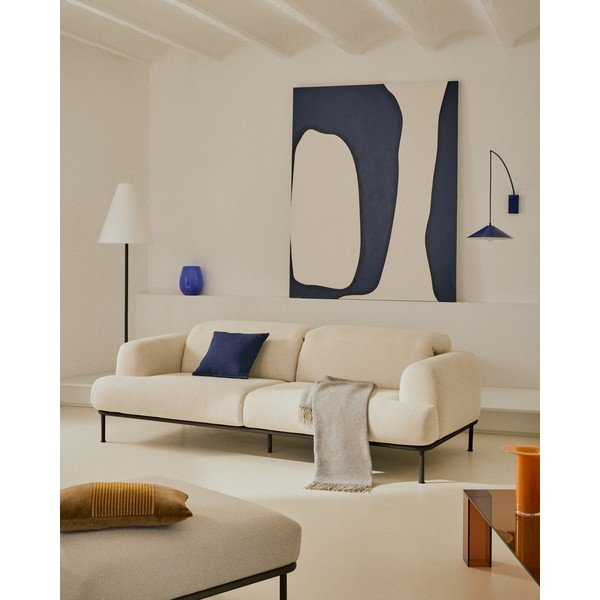 Bézs zsenília kanapé 234 cm Aurum – Kave Home-image-1