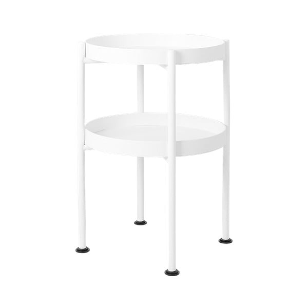 Hanna fehér többszintes tárolóasztal, ⌀ 40 cm - Custom Form