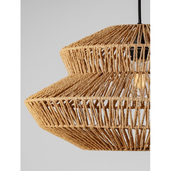 Natúr színű kötél függőlámpa ø 50 cm Nua – Nova Luce-image-1