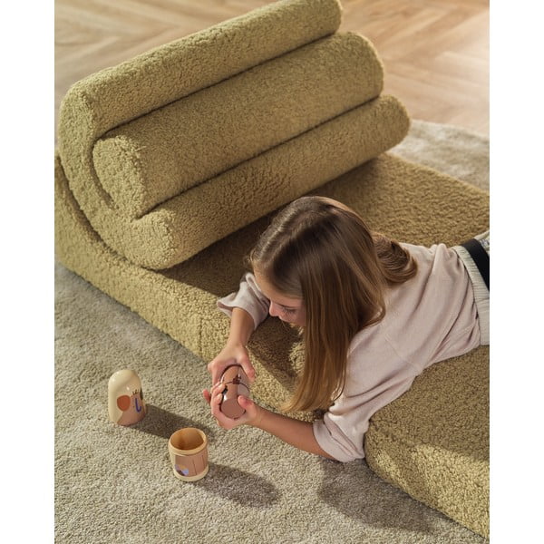 Zöld buklé gyerek fotel Flipster – Wigiwama-image-3