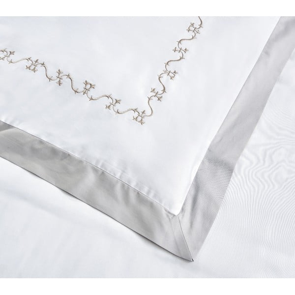 Fehér hatrészes  kétszemélyes-hosszabbított pamut-szatén ágyneműhuzat lepedővel 240x220 cm Diana – Mila Home Luxury-image-3