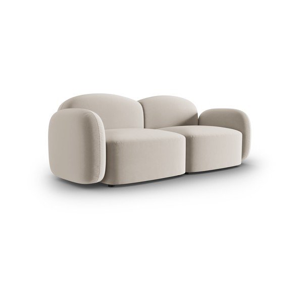 Bézs bársony kanapé 194 cm Blair – Micadoni Home-image-2
