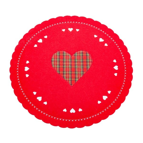 Textil tányéralátét ø 30 cm Christmas Heart – Casa Selección