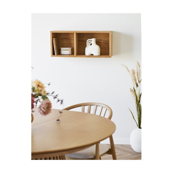 Natúr színű többszintes fali polc tölgyfa dekorral 71 cm Oshawa – House Nordic-image-1
