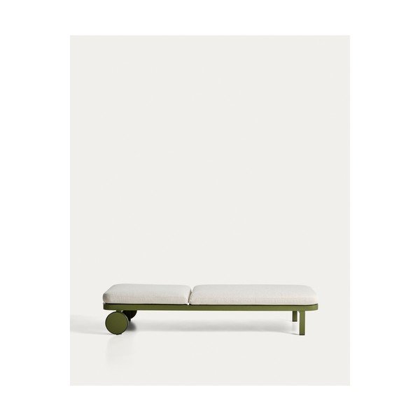 Zöld fém állítható kerti napozóágy Kionia – Kave Home-image-3