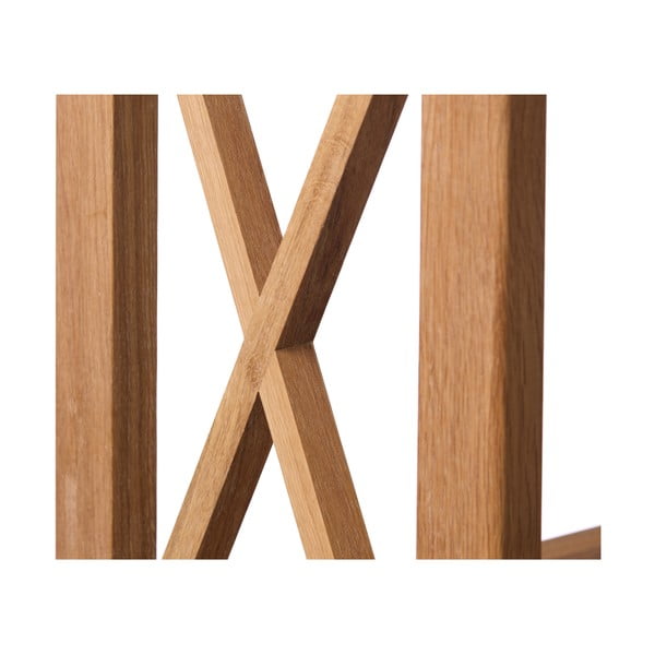 Natúr színű tölgyfa polcos állvány 70x124 cm X-Shelf – Unique Furniture-image-4