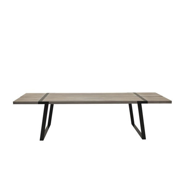 Gigant világos fa étkezőasztal fekete lábakkal, 240 cm - Canett