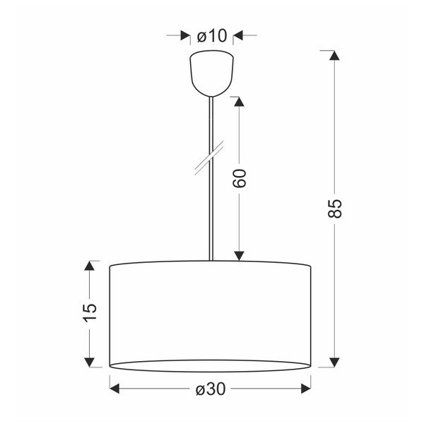Konyakbarna függőlámpa textil búrával ø 30 cm Ecoline – Candellux Lighting-image-2
