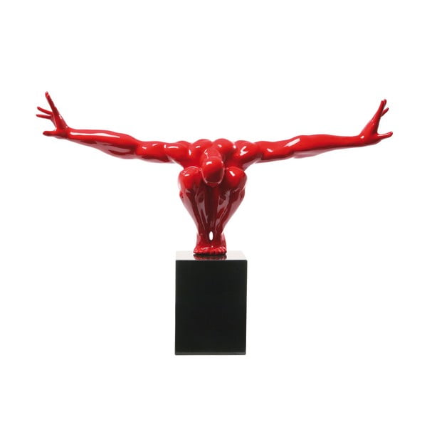 Atlet piros dekorációs szobor, 75 x 52 cm - Kare Design