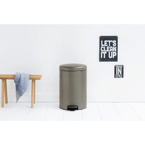 Szürke acél pedálos szemetes 20 l NewIcon – Brabantia-image-1