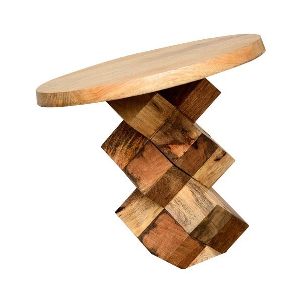 Ashland asztalka mangófából, Ø 40 cm - Støraa-image-2