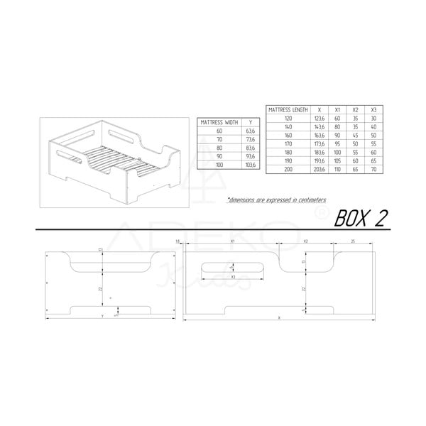 Fenyőfa gyerekágy 80x200 cm Box 2 - Adeko-image-3