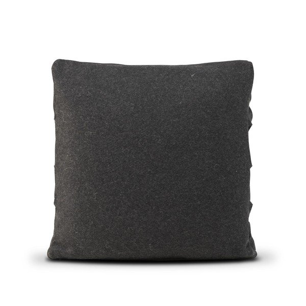 Felt Structured fekete gyapjú párnahuzat, 50 x 50 cm - HF Living-image-1