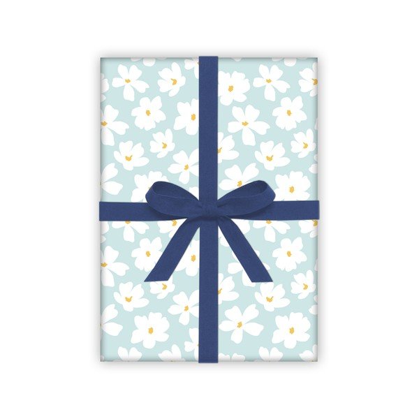 No. 8 Floral kék-fehér csomagolópapír - eleanor stuart-image-1