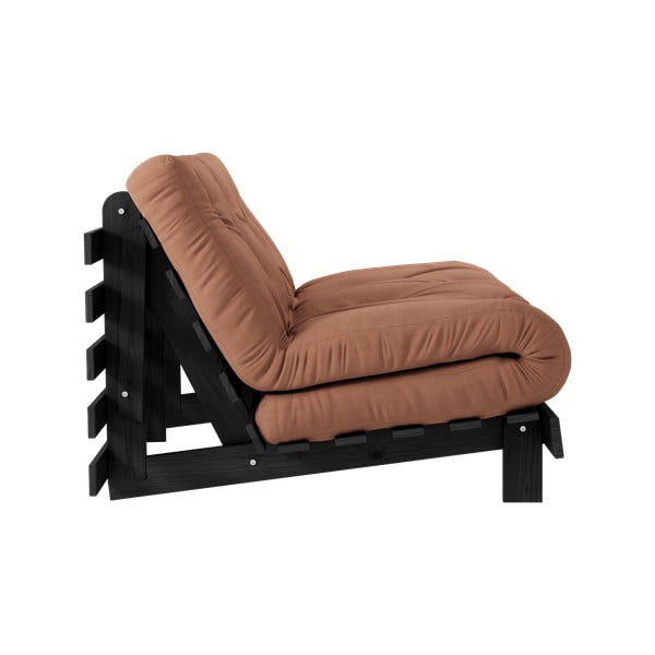 Téglavörös kinyitható kanapé 140 cm Roots Black Night – Karup Design-image-4