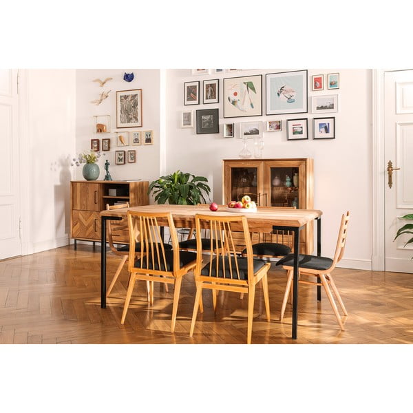 Tölgyfa étkezőasztal 90x200 cm Abies – The Beds-image-1