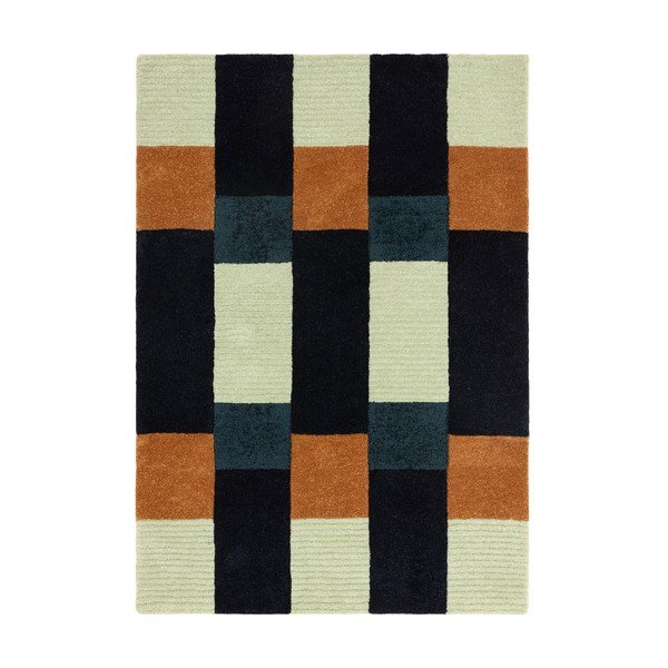 Sötétkék kézi szövésű szőnyeg újrahasznosított szálakból 120x170 cm Franka – MADE