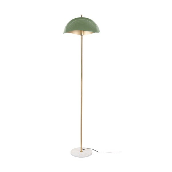 Zöld-aranyszínű állólámpa fém búrával (magasság 154 cm) Waved – Leitmotiv