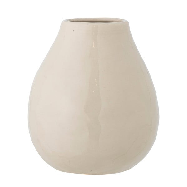 Krémszínű agyagkerámia kézzel festett váza (magasság 17 cm) Taza – Bloomingville-image-4