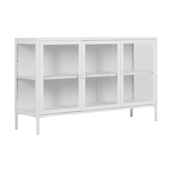 Fehér fém tálalószekrény 140x85 cm Brisbane – House Nordic-image-1