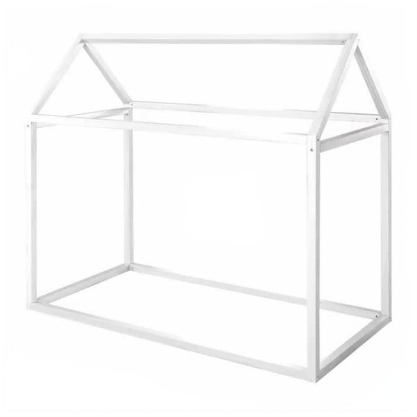 Fehér házikó alakú gyerekágy 70x140 cm Montessori – Roba