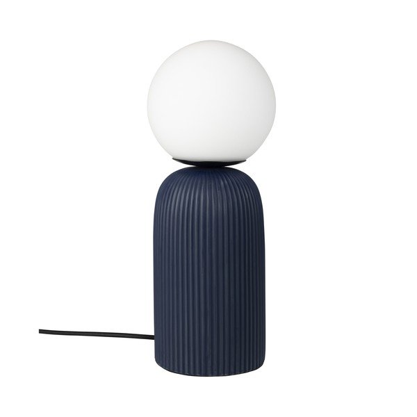 Kék kerámia asztali lámpa üveg búrával (magasság 38 cm) Dash – Zuiver