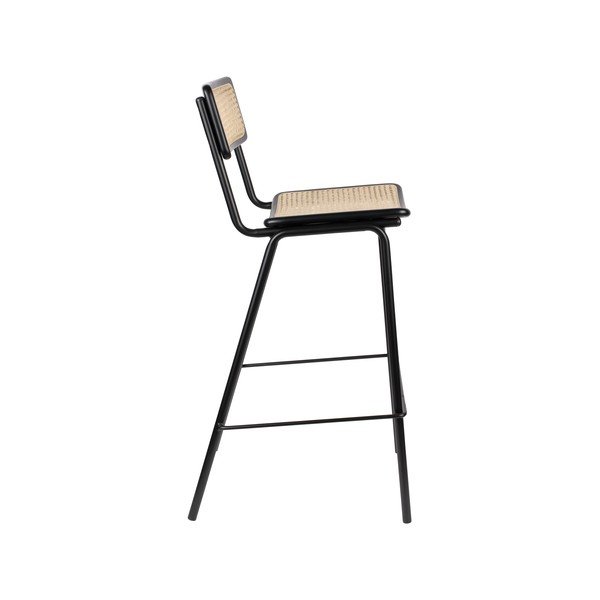 Fekete rattan bárszék szett 2 db-os 106 cm Jort - Zuiver-image-3