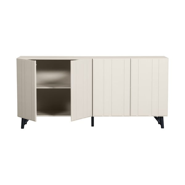 Krémszínű alacsony borovi fenyő komód 181x85 cm Miller – WOOOD-image-3