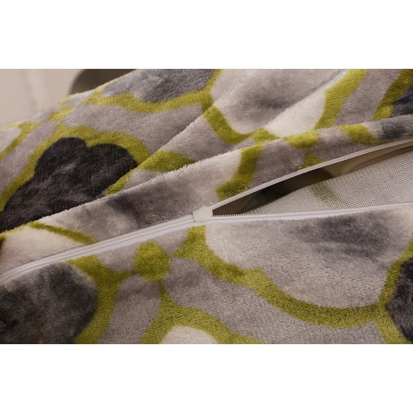Zöld-szürke egyszemélyes mikroplüss ágyneműhuzat 140x200 cm – My House-image-3