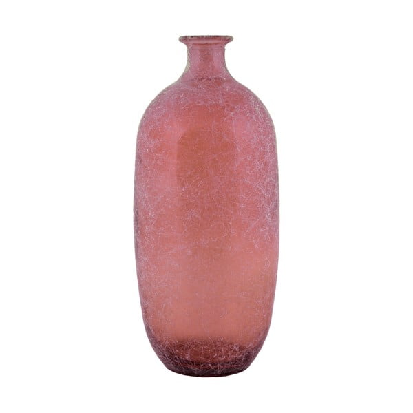 Napoles rózsaszín újrahasznosított üveg váza, magasság 38 cm - Ego Dekor