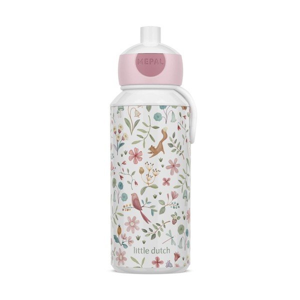 Fehér-rózsaszín műanyag gyerek ivópalack 400 ml Fairy Wonders – Mepal