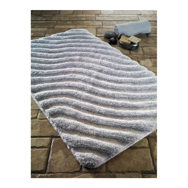 Bathmats Halikarnas szürke-fehér fürdőszobai szőnyeg, 70 x 120 cm - Confetti