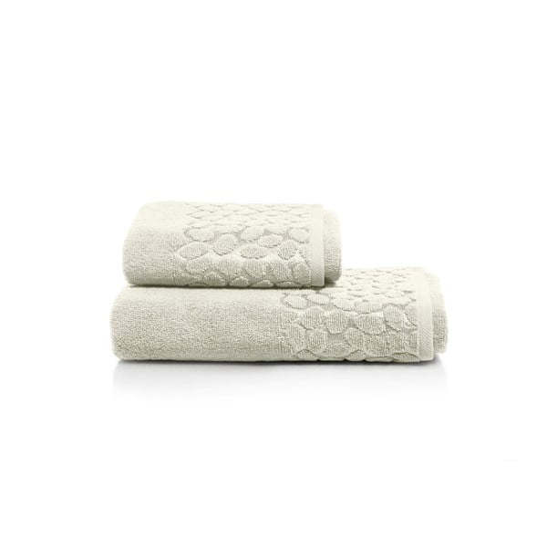 Ciampino szürkés bézs pamut törülköző és fürdőlepedő szett - Maison Carezza