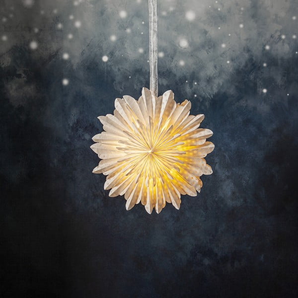 Fehér fénydekoráció karácsonyi mintával Cloud – Star Trading-image-1