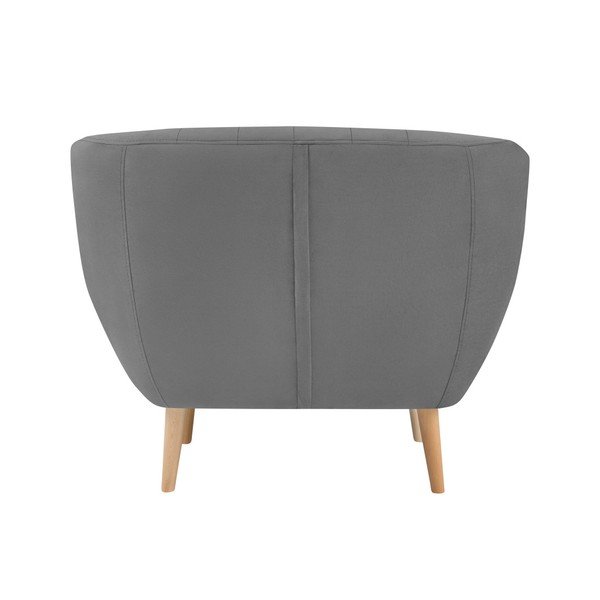 Sardaigne szürke bársony fotel - Mazzini Sofas-image-4