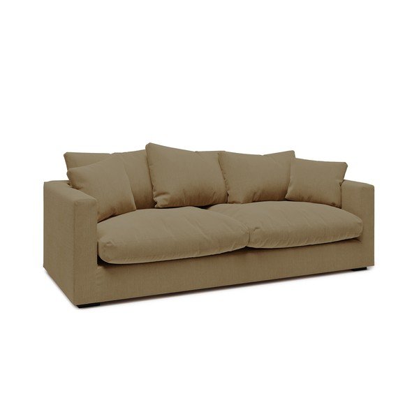 Bézs kordbársony kanapé 220 cm Comfy – Scandic-image-1