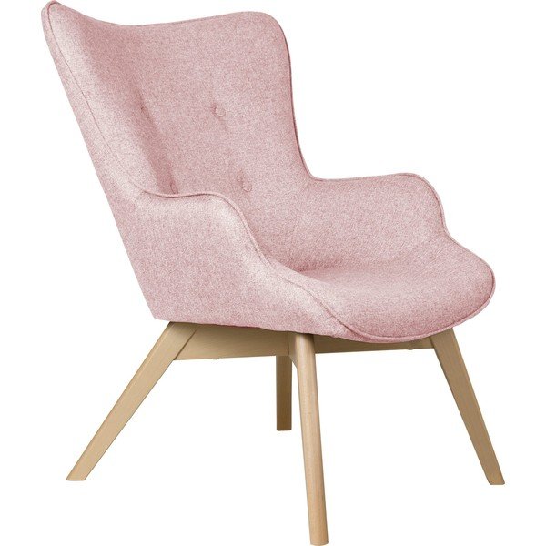 Világos rózsaszín fotel Niko – Ropez