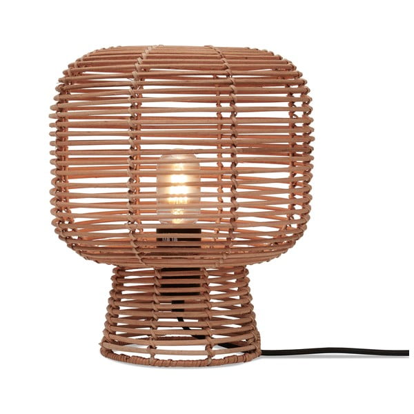 Natúr színű asztali lámpa rattan búrával (magasság 30 cm) Tanami – Good&Mojo