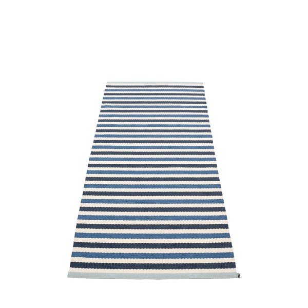 Kék-krémszínű kültéri-beltéri futószőnyeg 85x200 cm Teo Denim – Pappelina